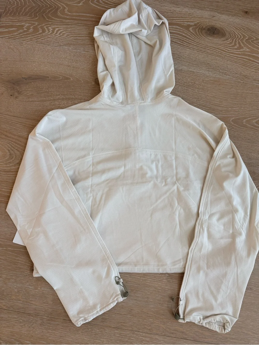 Athleta Cream Lightweight Hooded Utility Anorak
